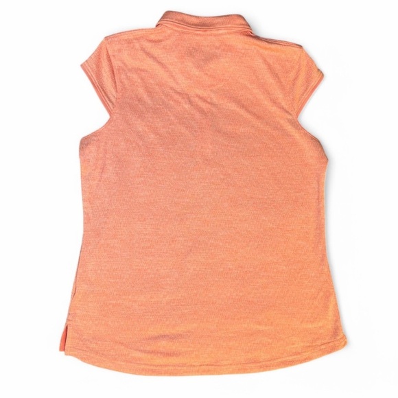 NWT Women’s Pebble Beach Salmon Cap Sleeve Dry Luxe Tank Polo Zipper Golf - Picture 3 of 4
